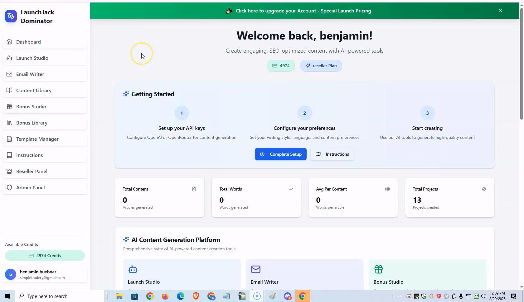 LaunchJack Dominator Free