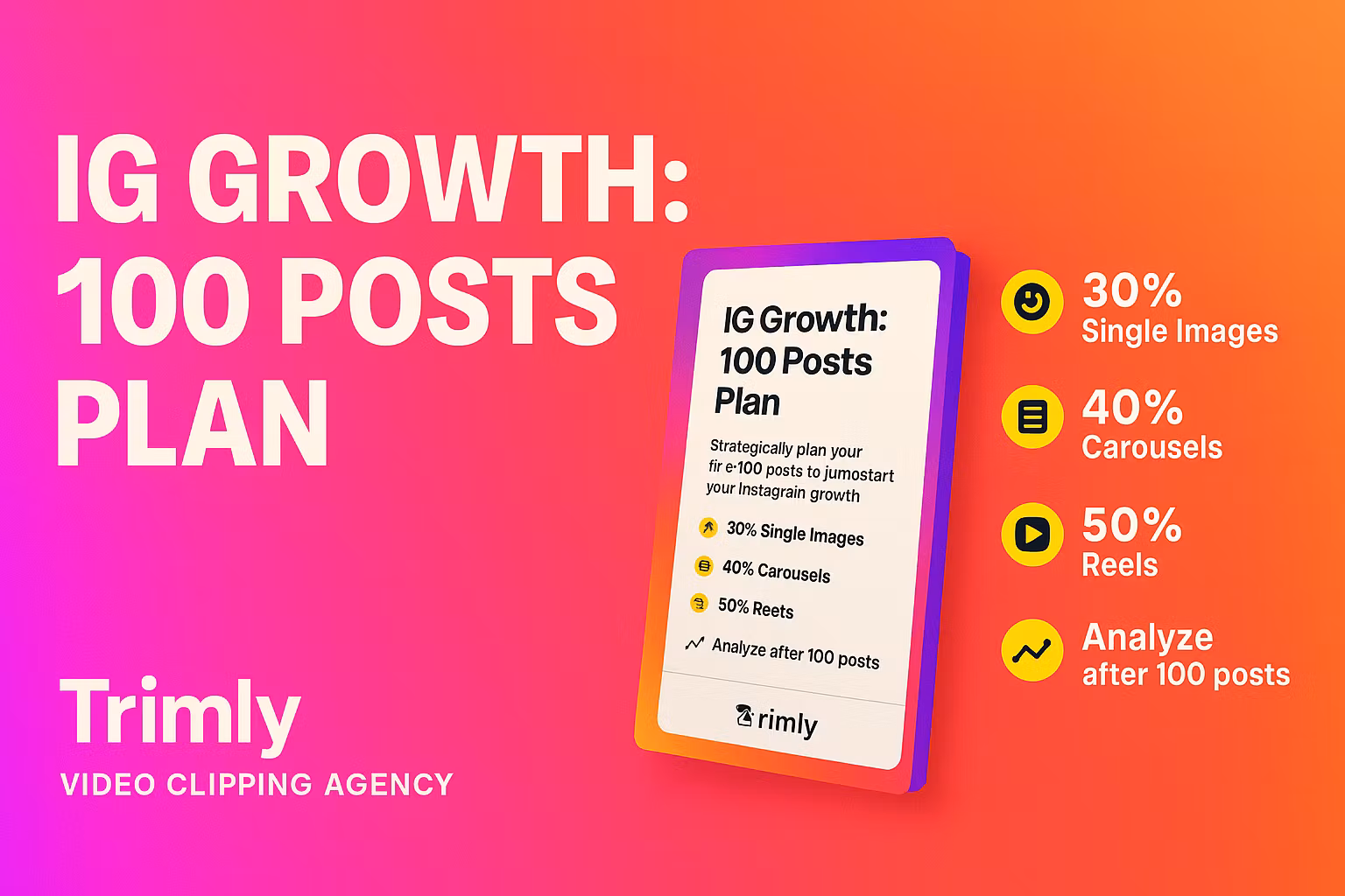 IG Growth: 100 Posts Plan