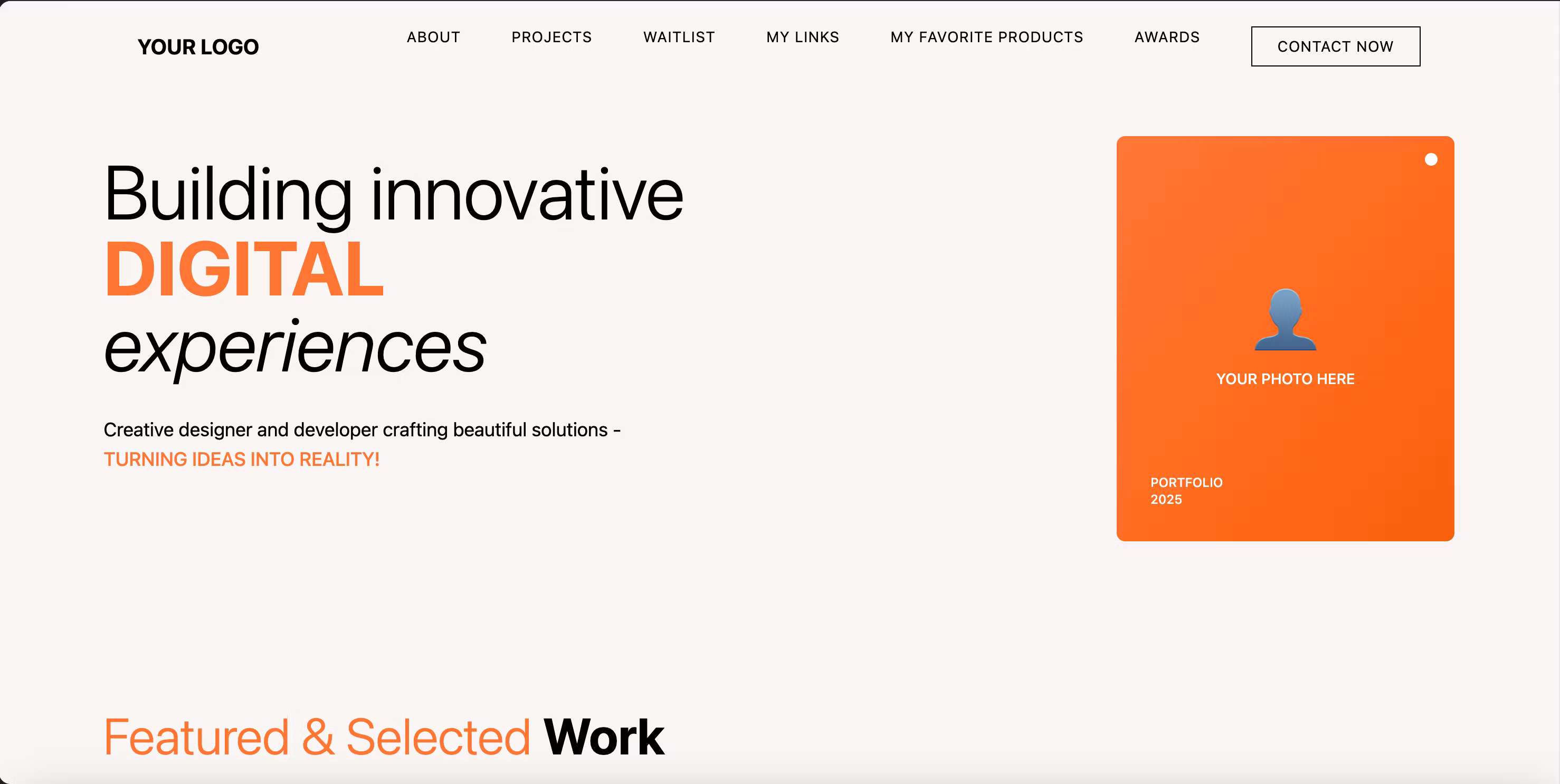 Lovable Personal Site Template