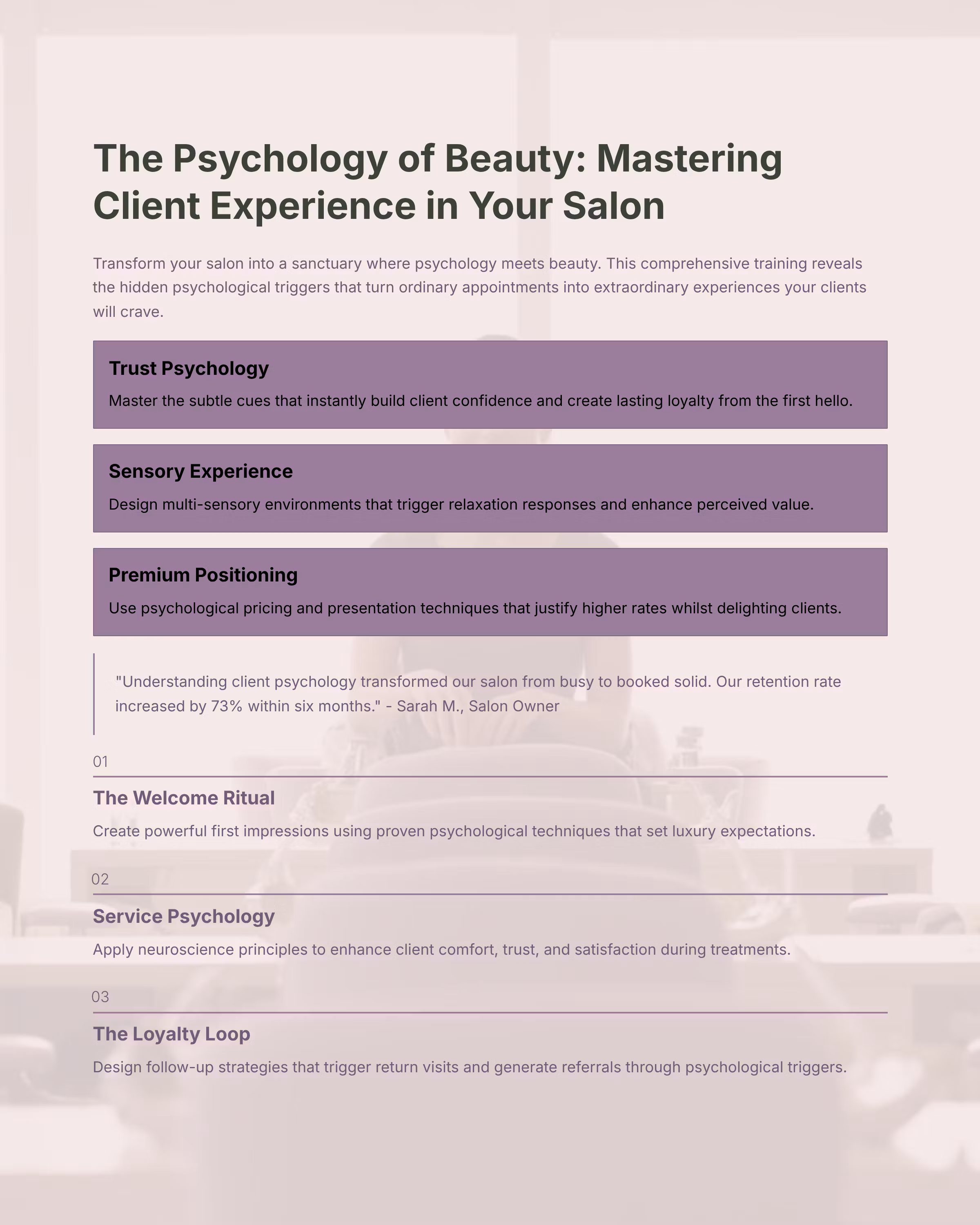 Beauty Hospitality Training PP