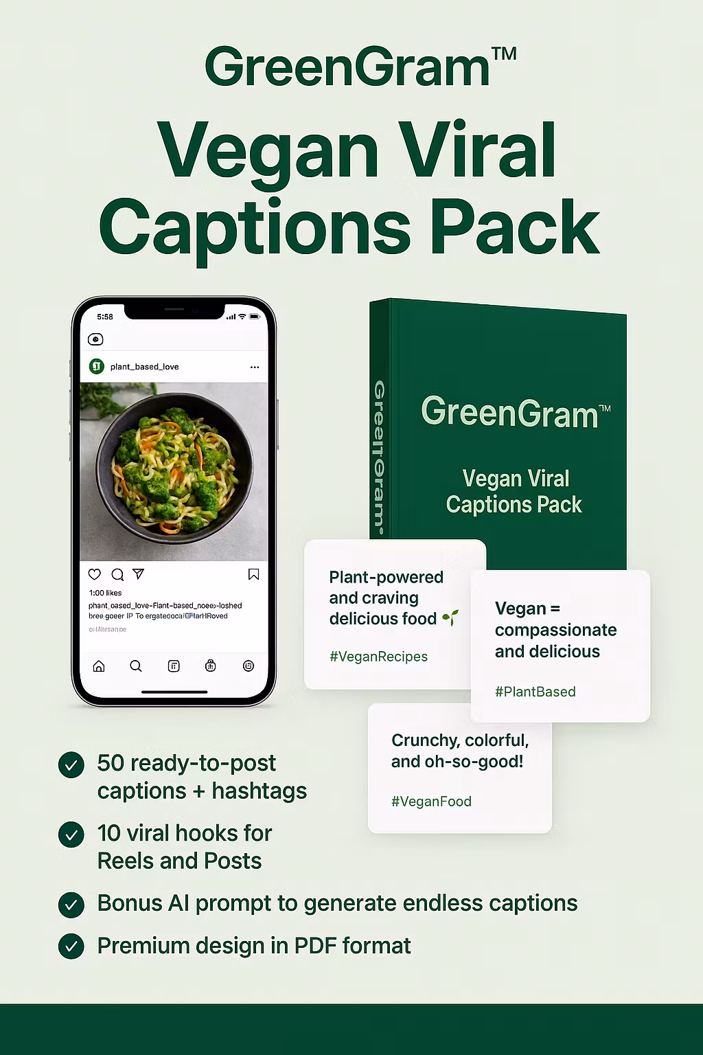   GreenGram™ — Vegan Viral Cap