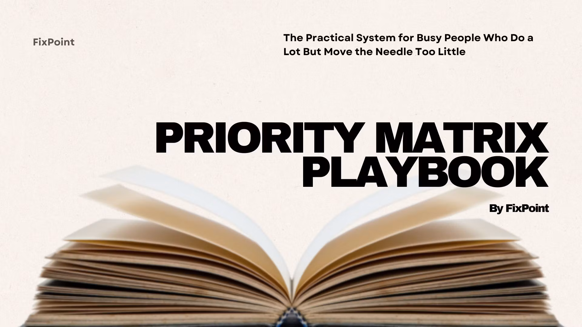 Priority Matrix Playbook