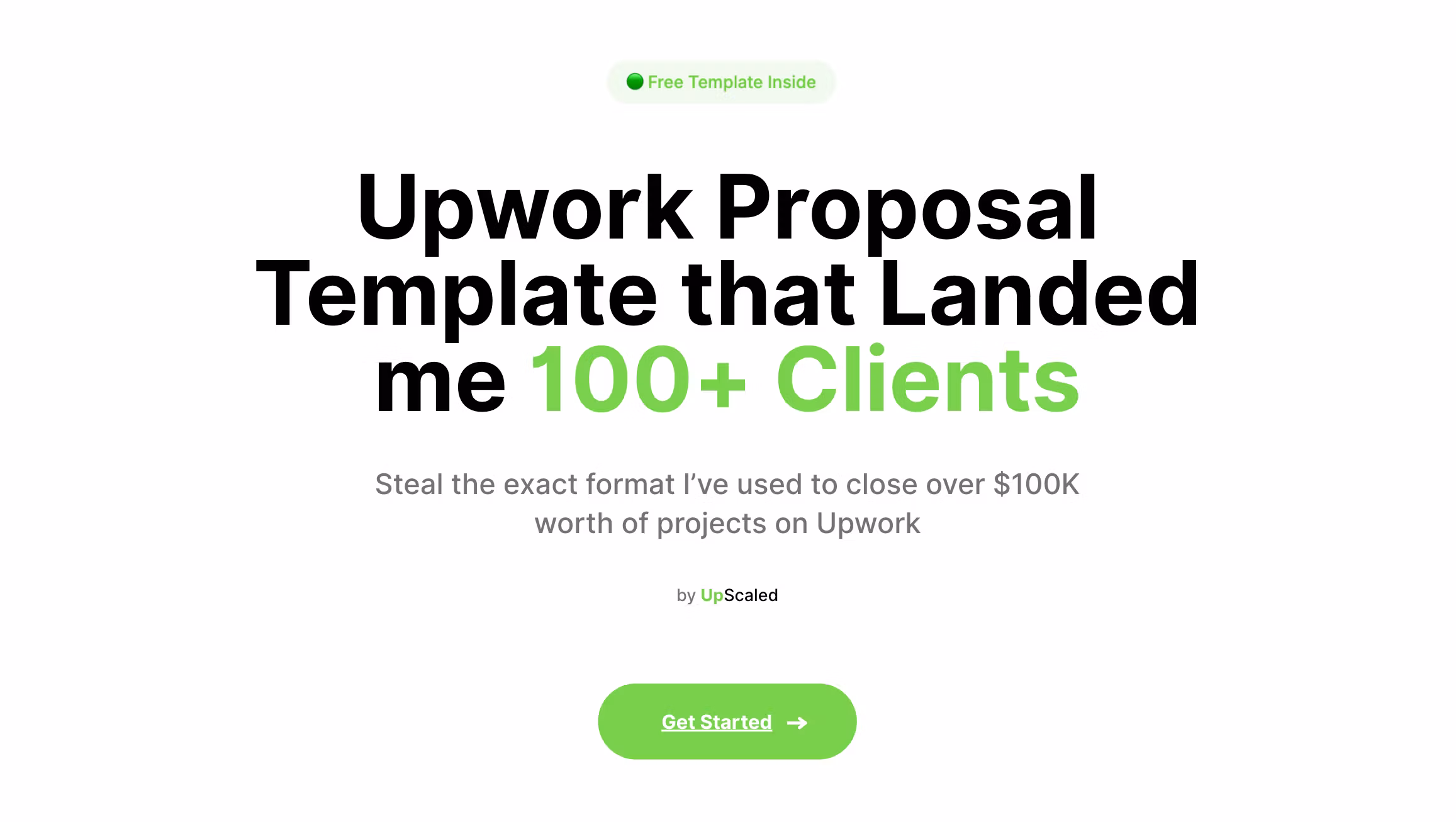 UpScaled - Proposal Template