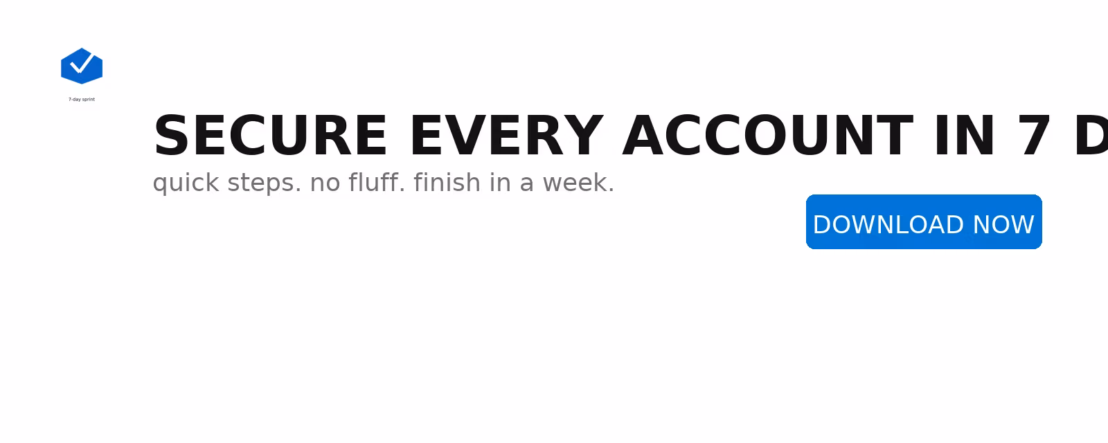 7 Day Account Security Sprint