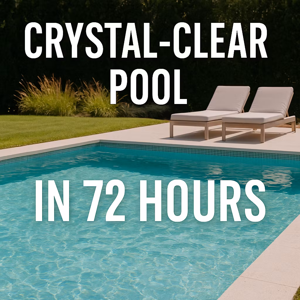 crystal clear pool in 72-hours