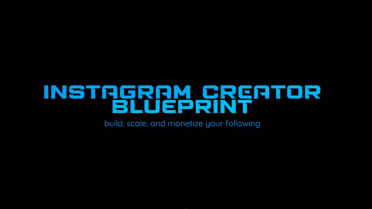 Instagram Creator Blueprint