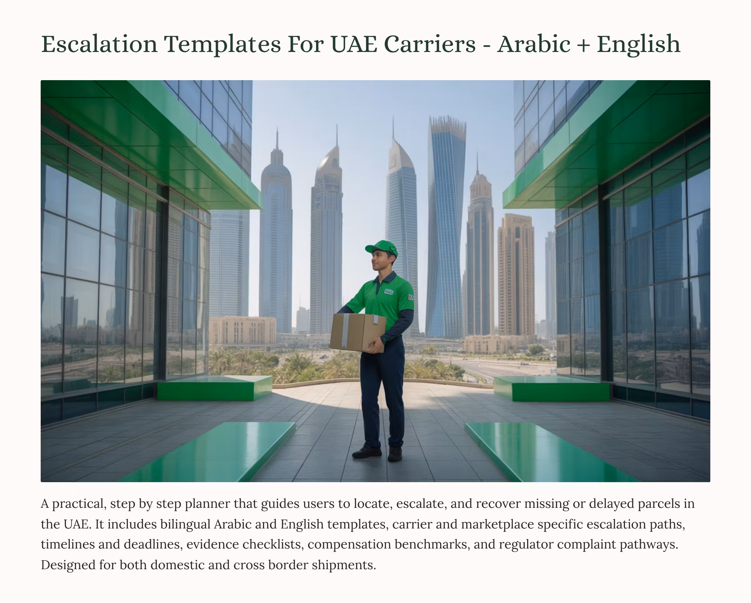 Lost Parcel Recovery Planner