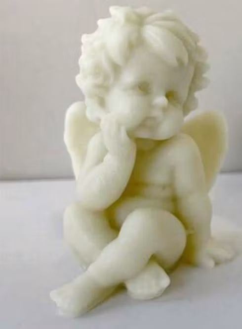 Vela hecha a mano de ángel