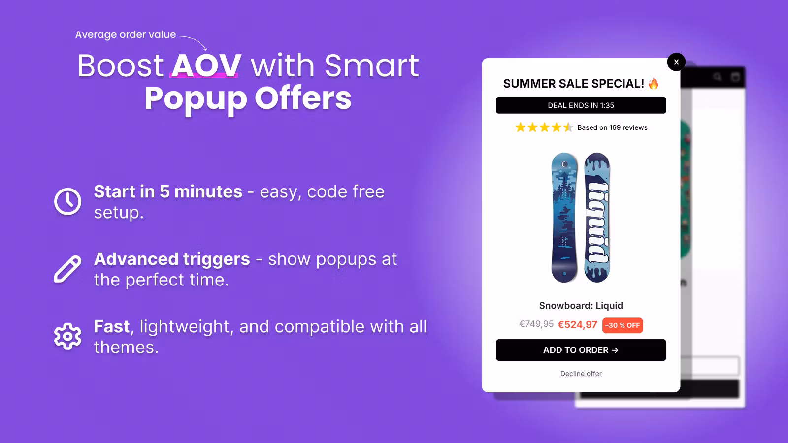 Popup upsell shopify