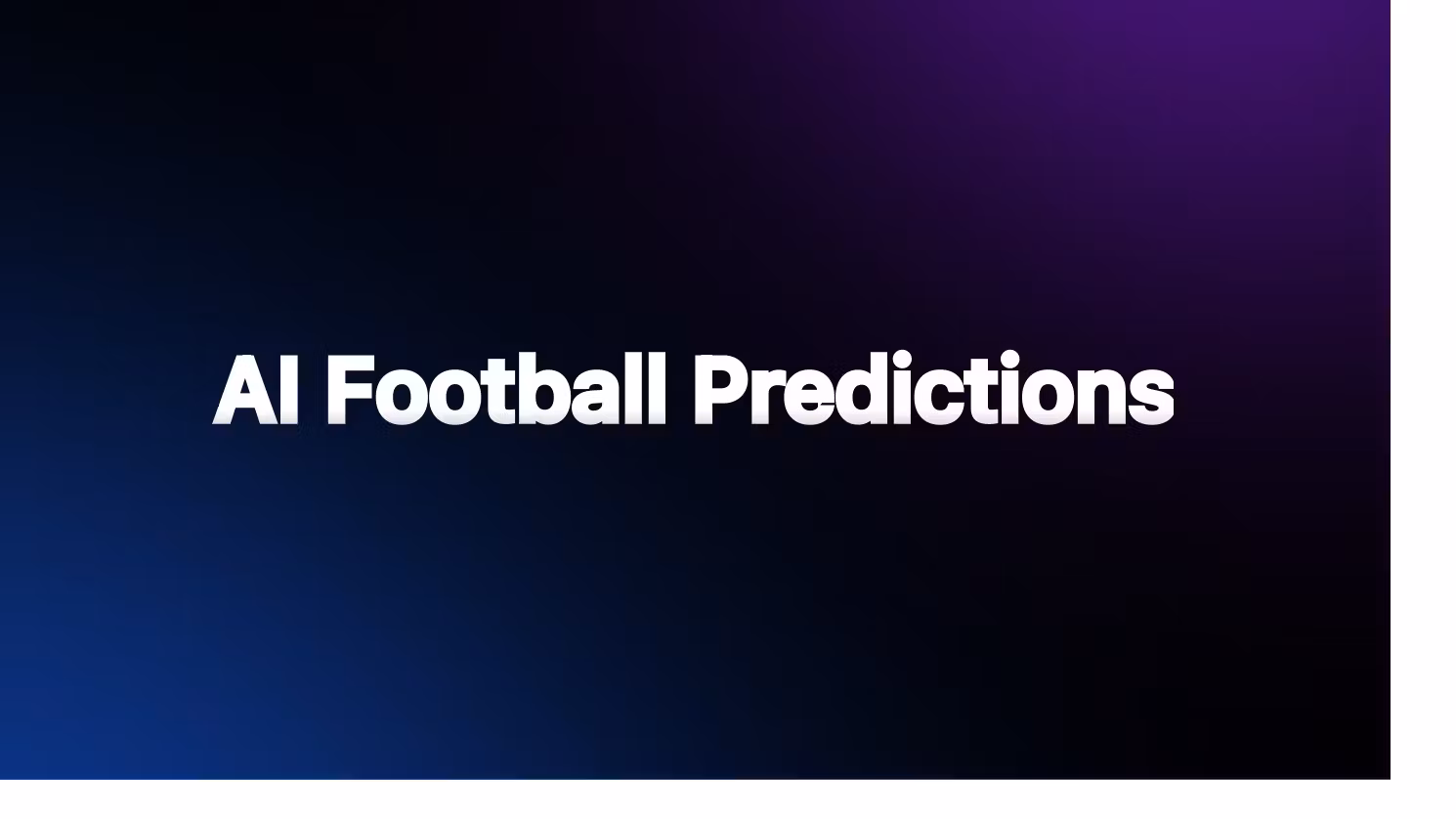 AI Football Predictions 