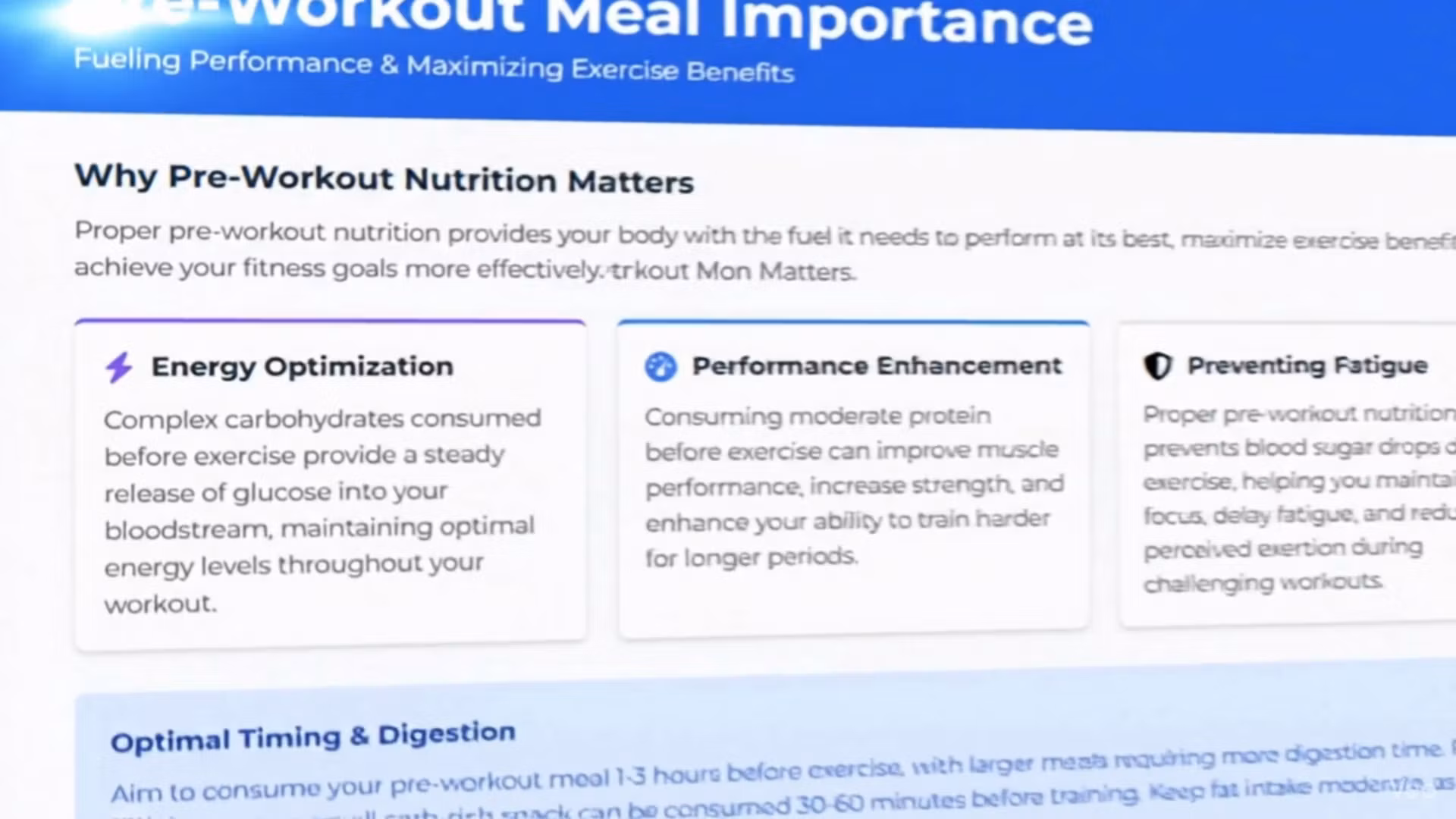 Pre-Workout meals guide 