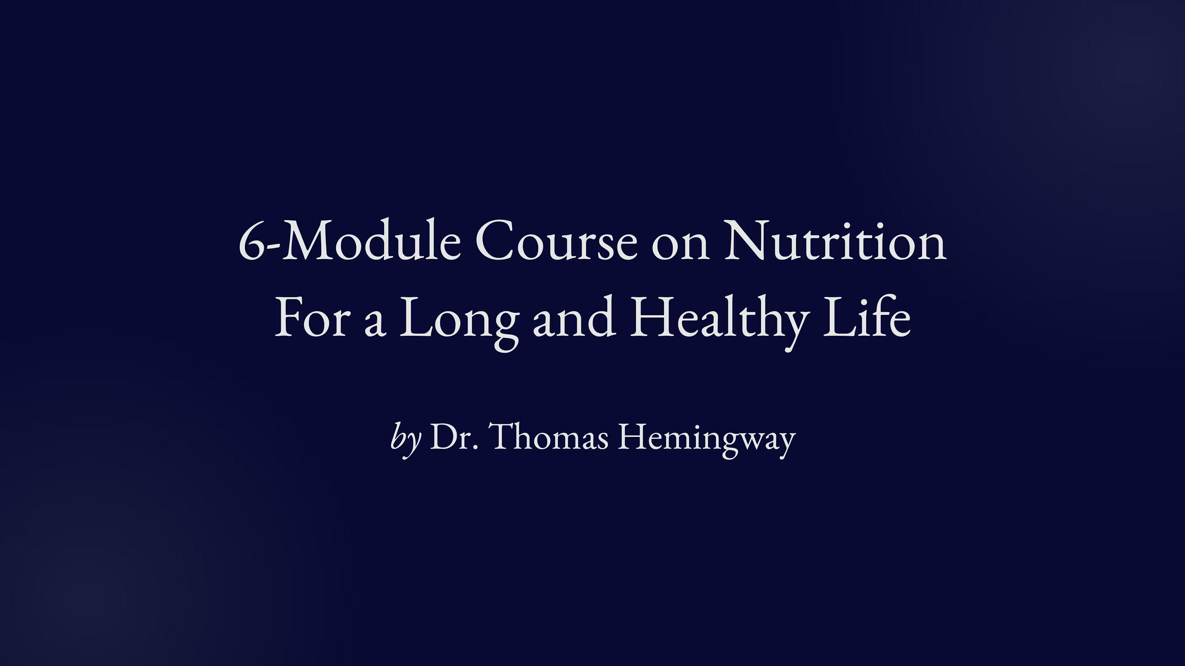 Eating for a High Quality Life