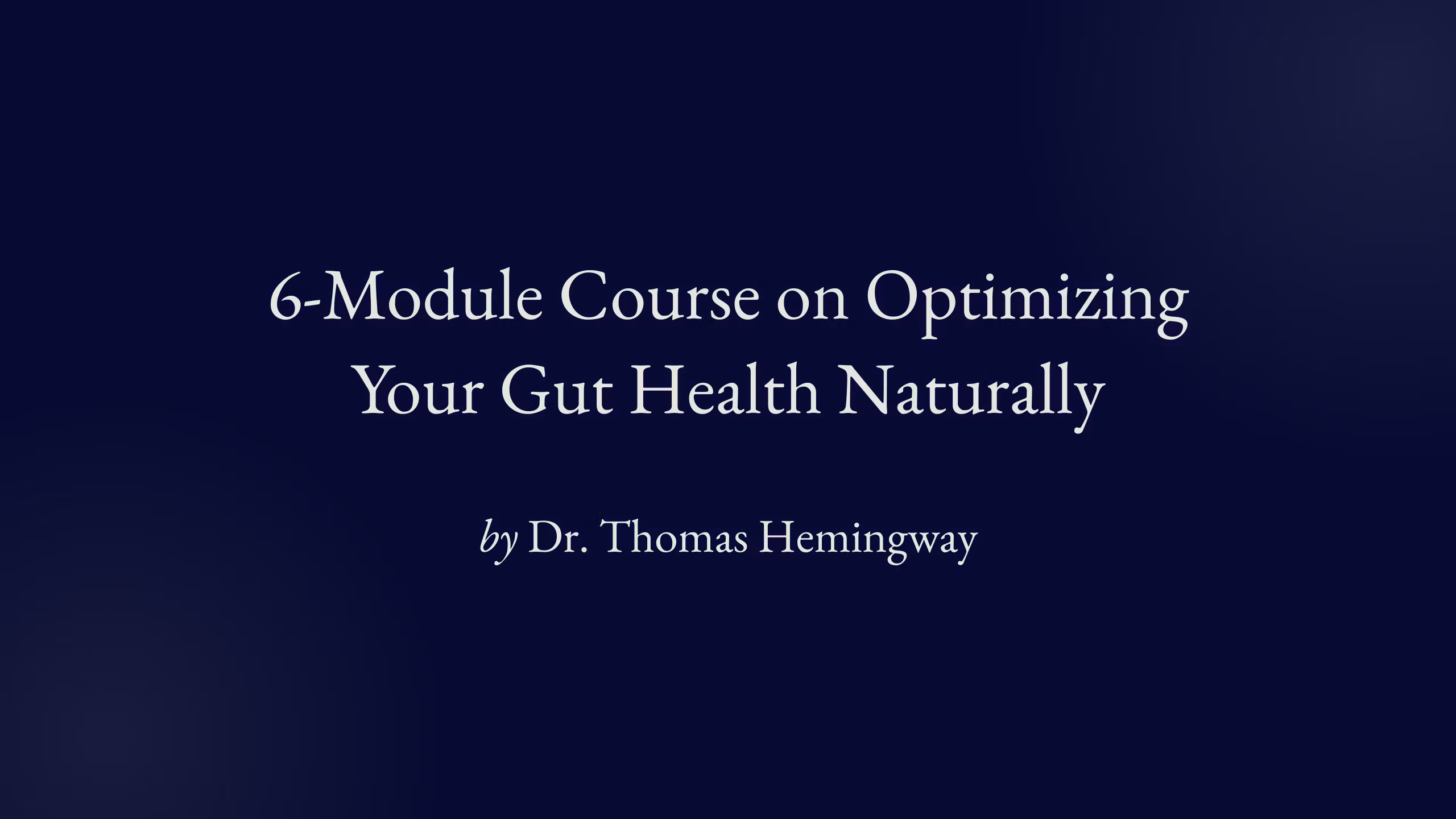 Gut Health Course
