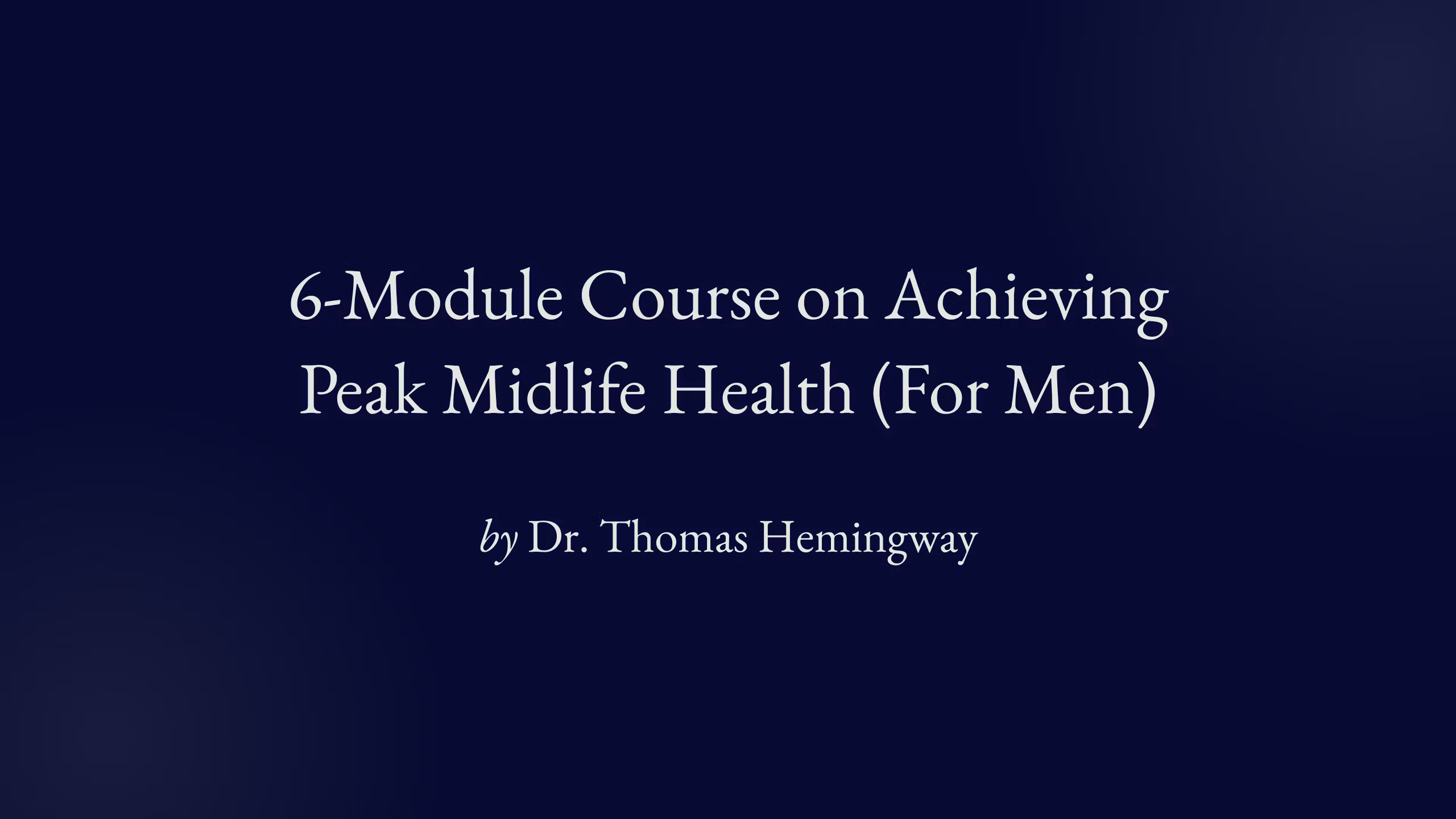 Peak Midlife Health For Men