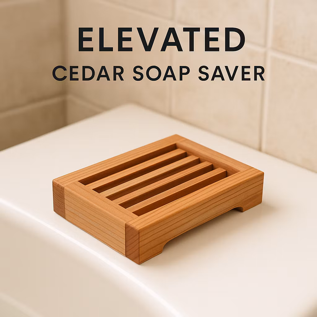 Elevated Cedar Soap Saver