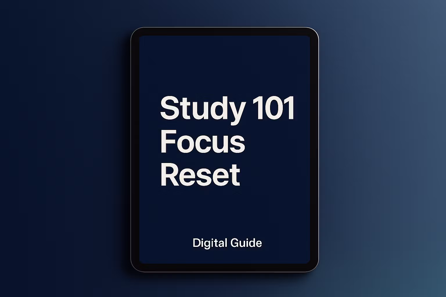 Study 101: Burnout to Focus 