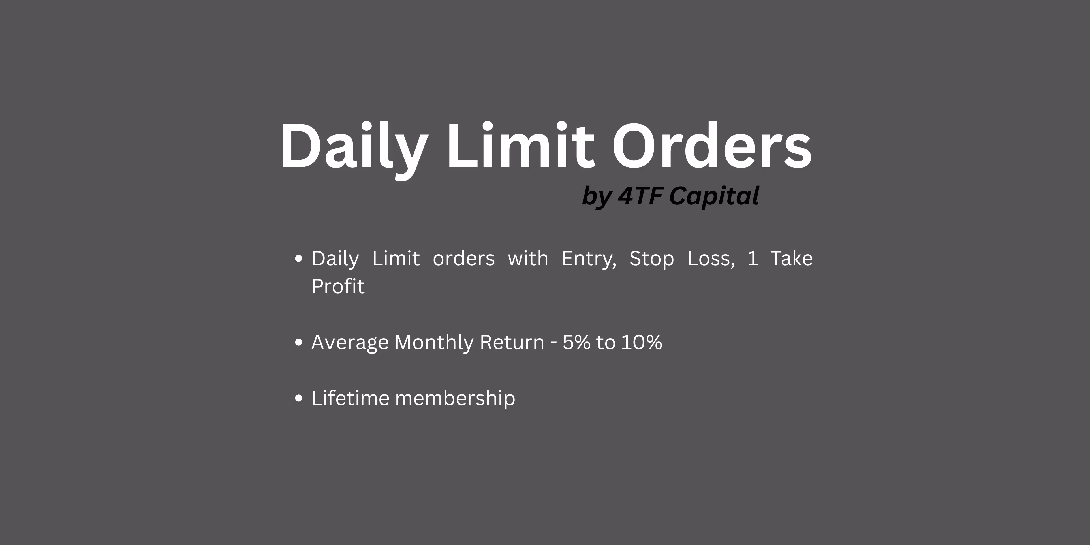 LIMIT Orders Daily