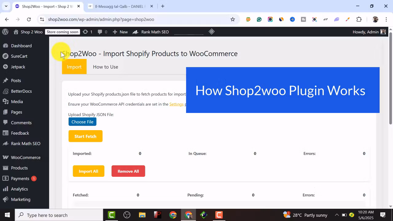 Shop2Woo - WordPress Plugin