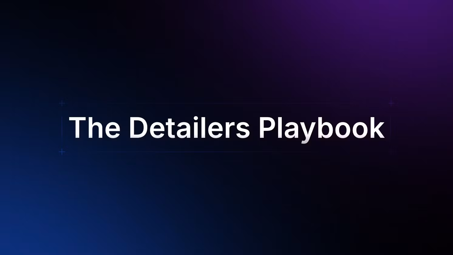 Mobile Detailing Playbook
