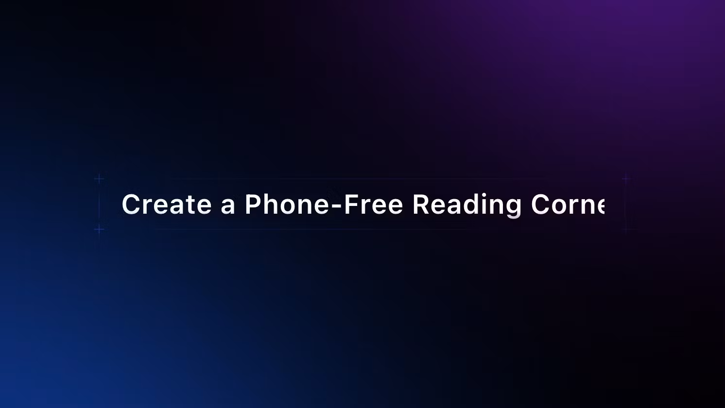 Create a Reading Corner