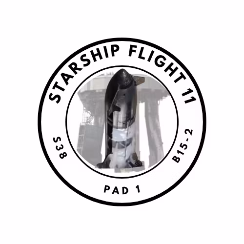 Starship Flight 11 Sticker