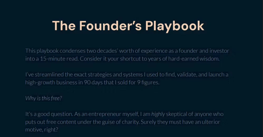 The Founder Playbook