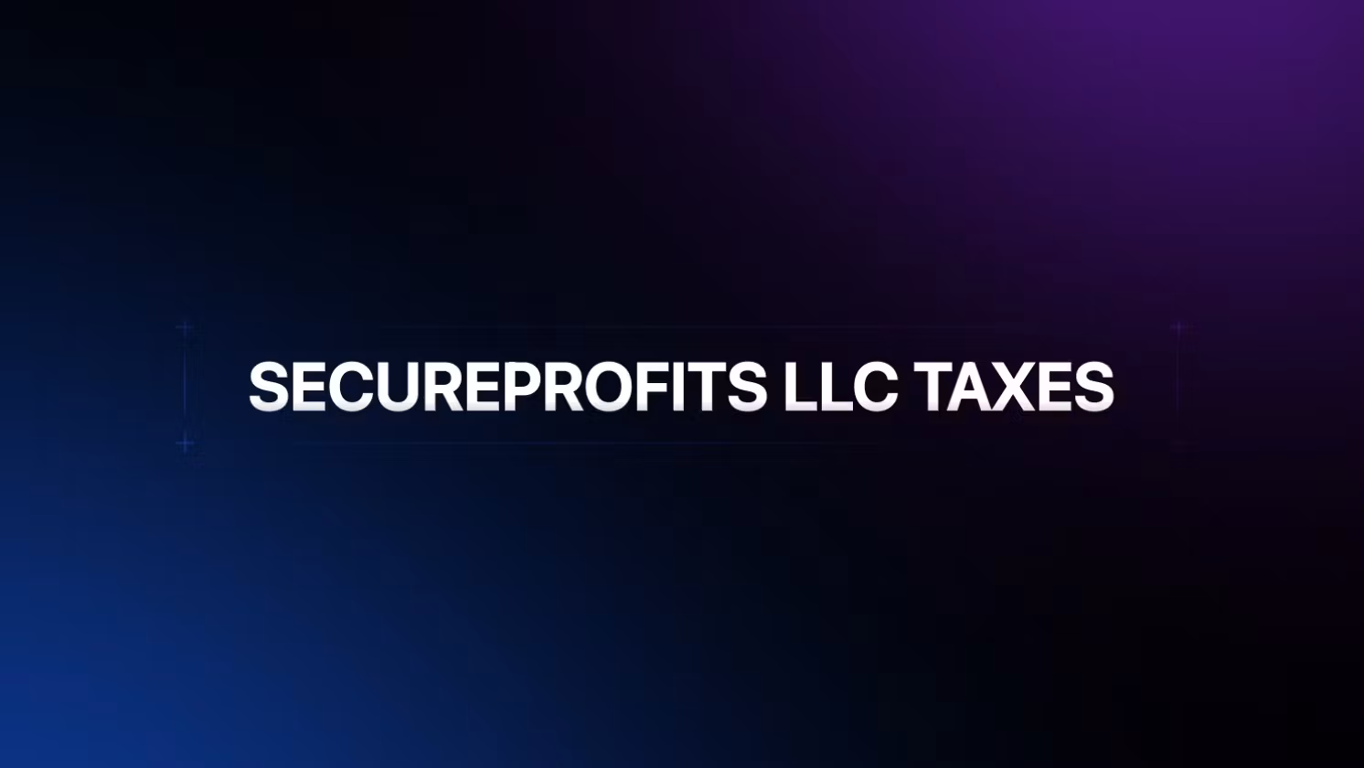 SECUREPROFITS LLC TAXES