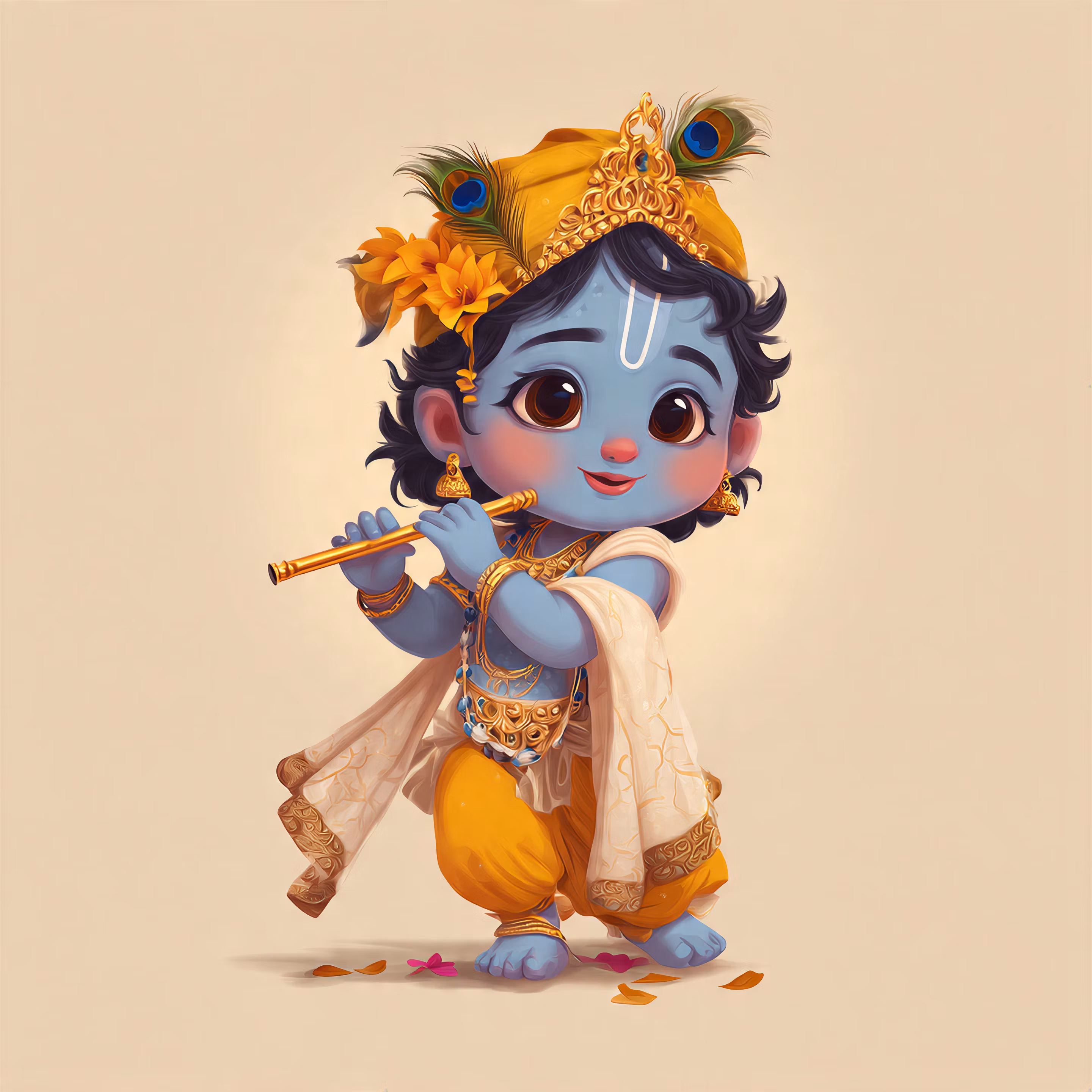 Cute Krishna AI Art Pack (20)