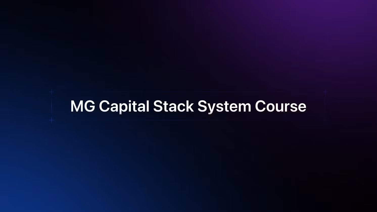 DIY: Capital Stack System