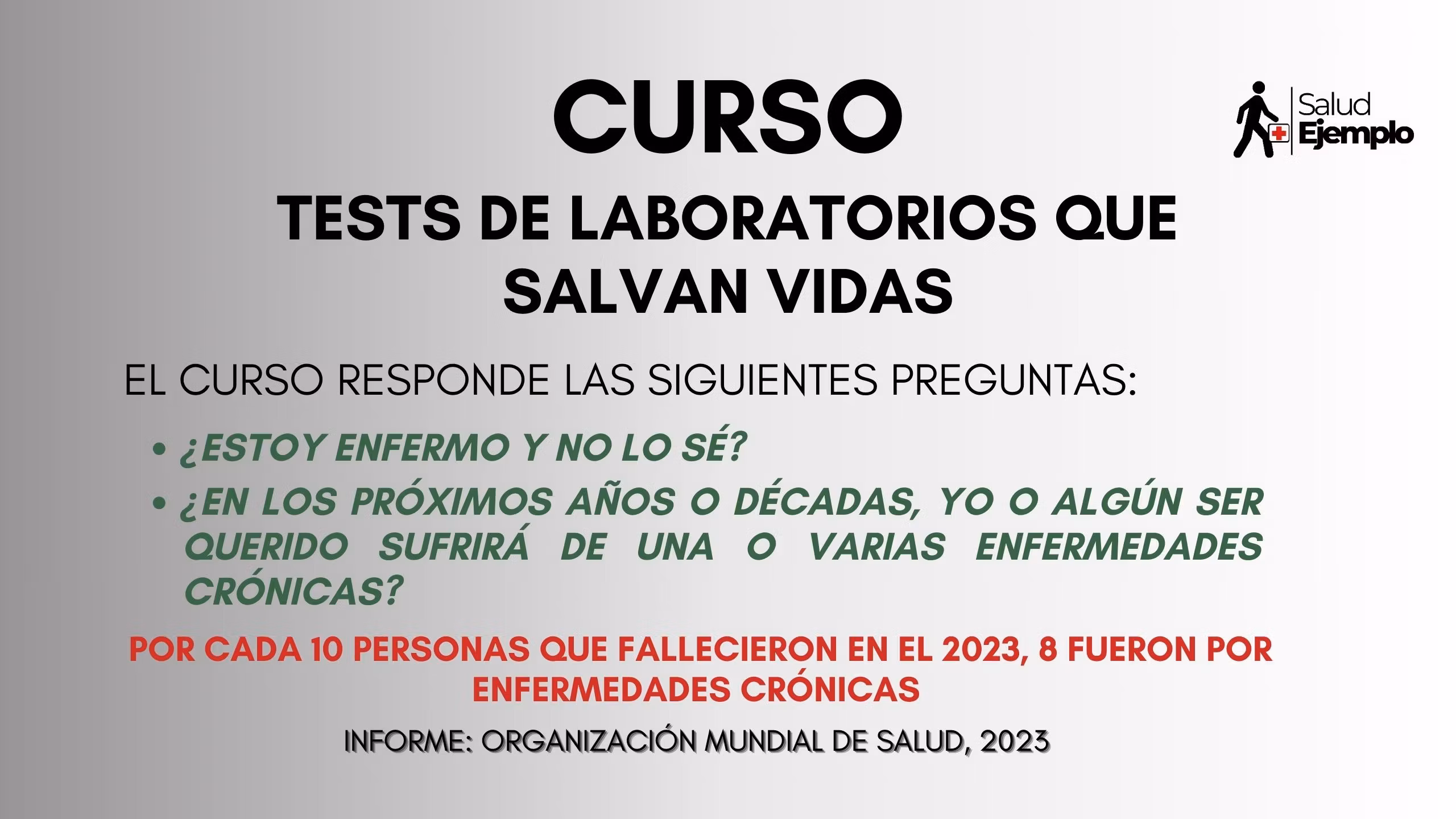 CURSO - TEST DE LAB. QUE SALVAN VIDAS