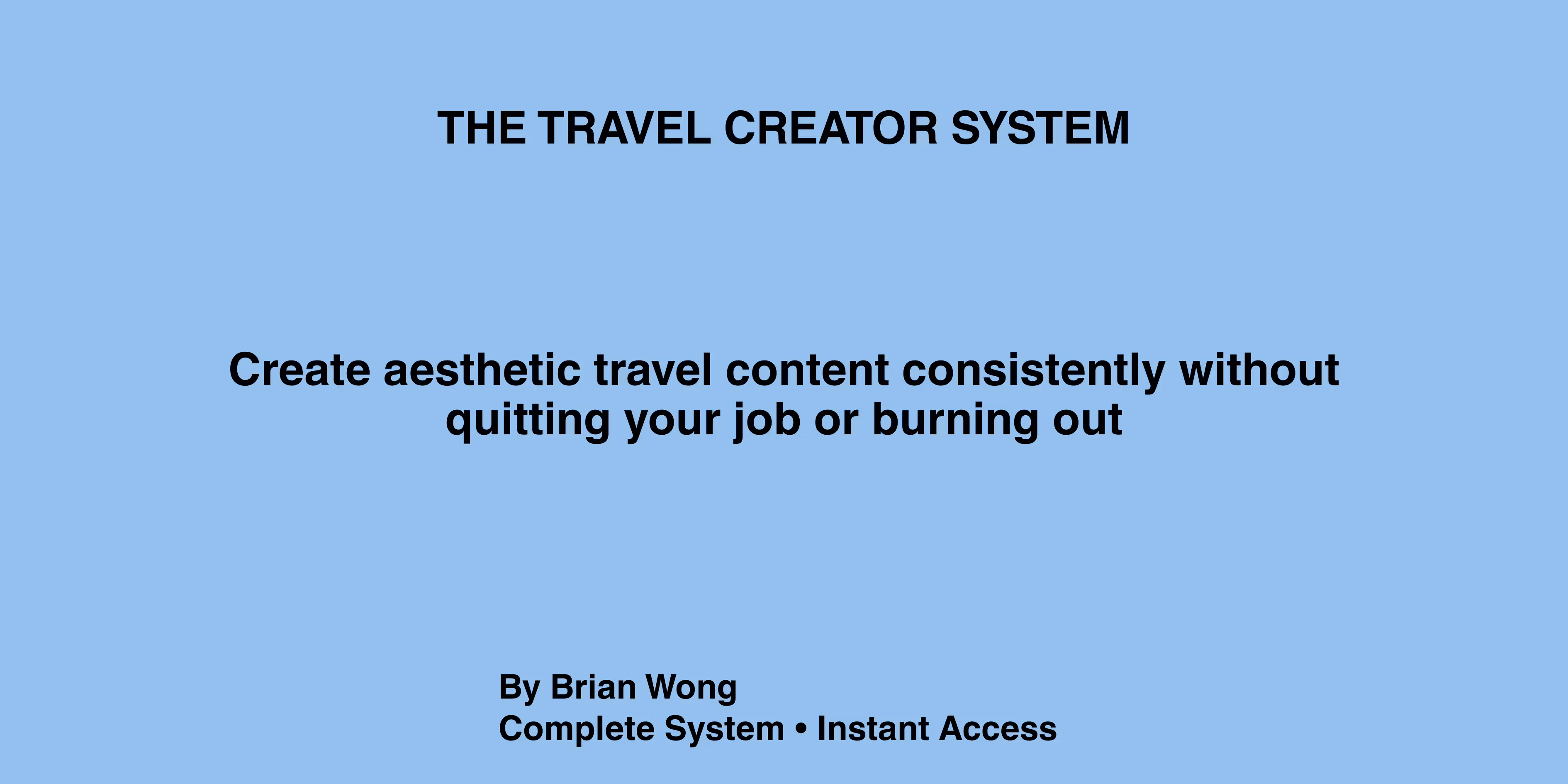 Travel Content Creator System 