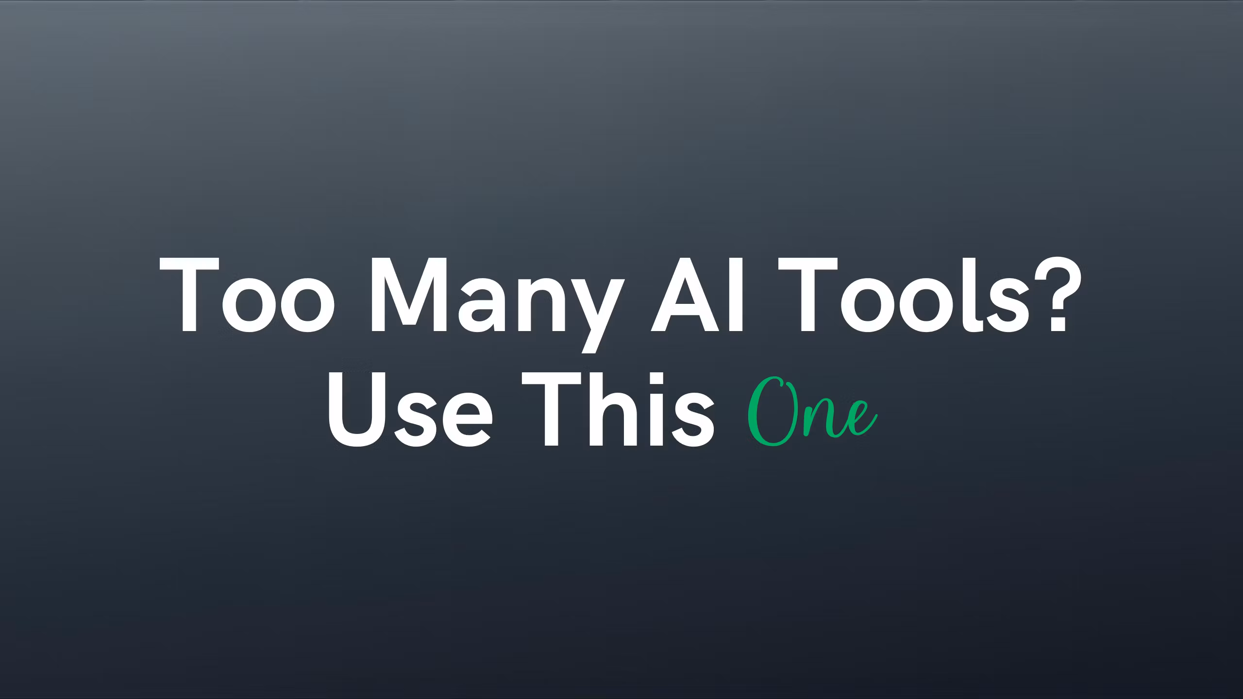 Which AI Tool Should I Use?