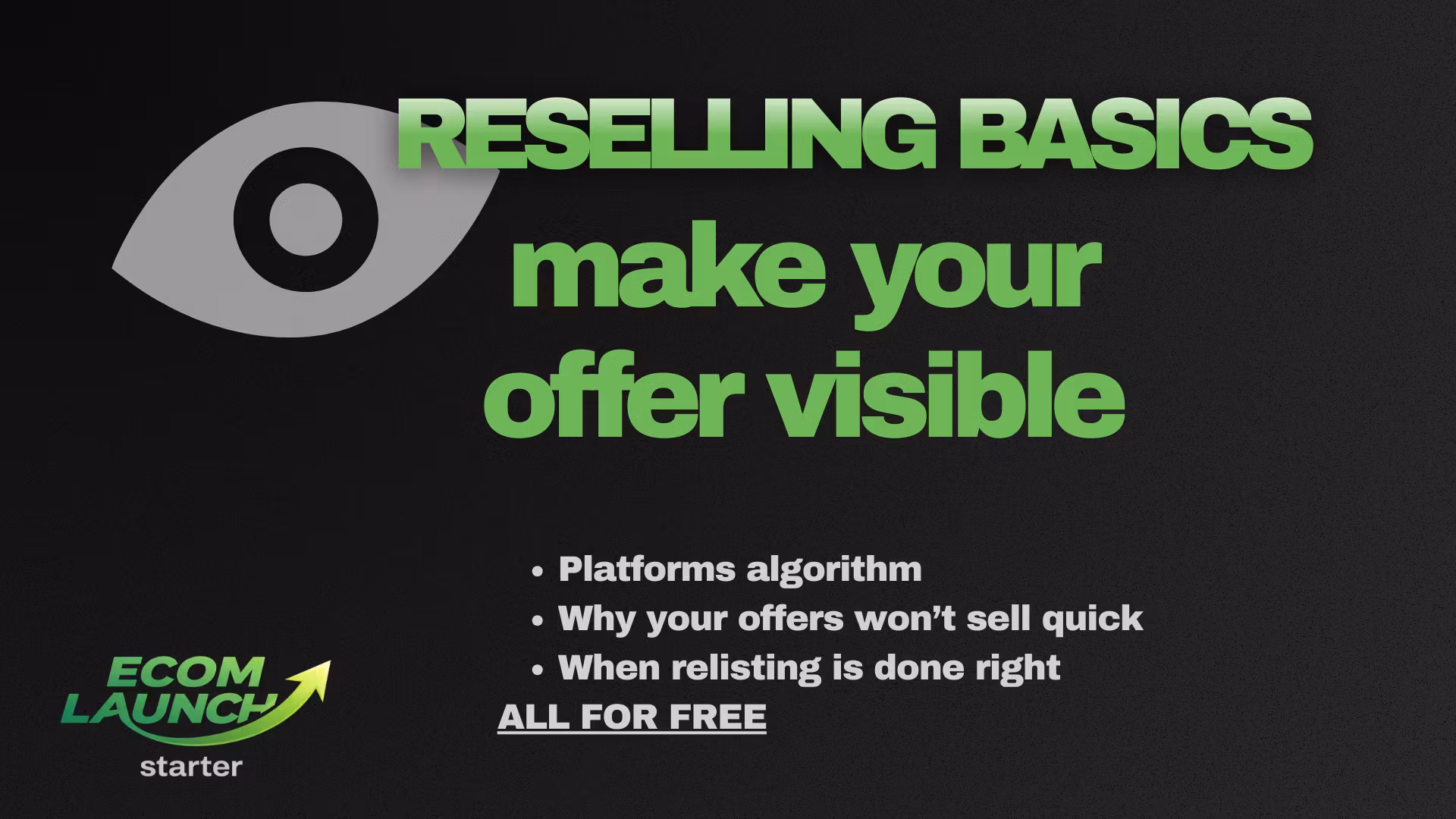 Reselling basics  - Listing