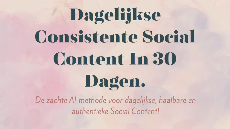 30 Dagen Consistente Content