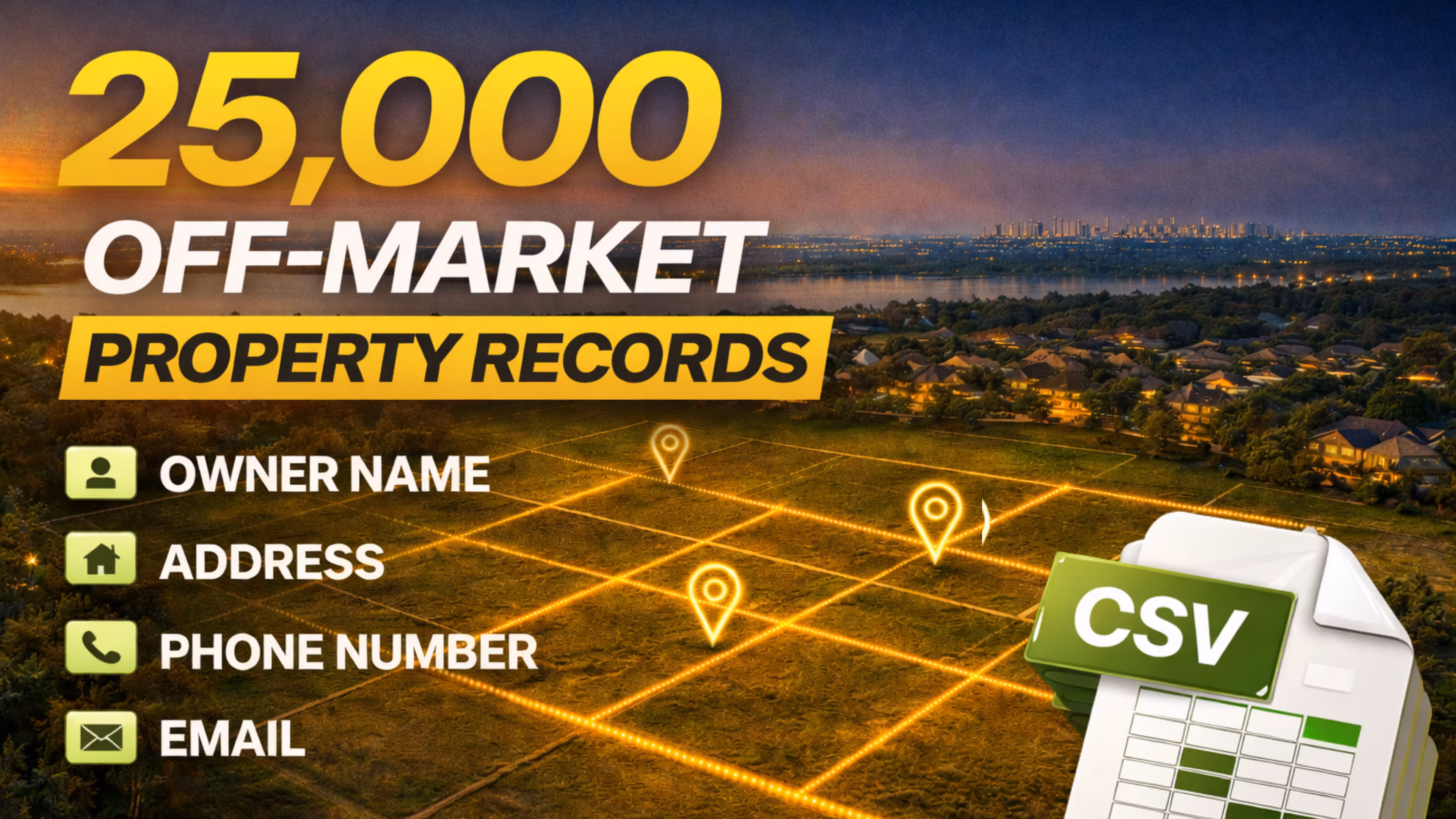 25,000 Off-Market Leads