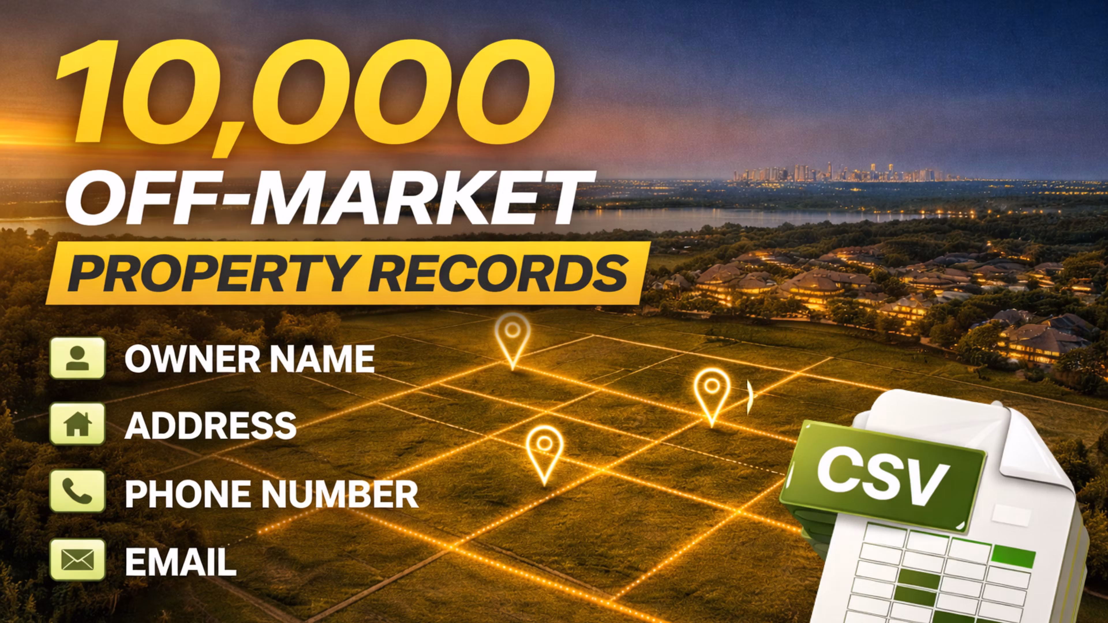 10,000 Off-Market Leads