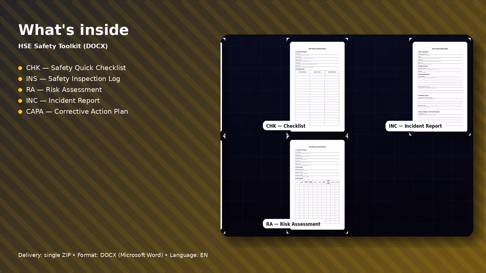 HSE Safety Toolkit — Audit