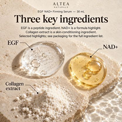 Altea Naturals® EGF NAD+ Firming Serum — 30 mL — Ingredients and formula