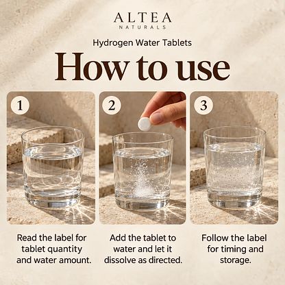 Altea Naturals® Hydrogen Water Tablets — How to use
