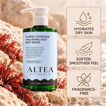 Altea HA Body Serum — Altea label-matched packaging and product highlights