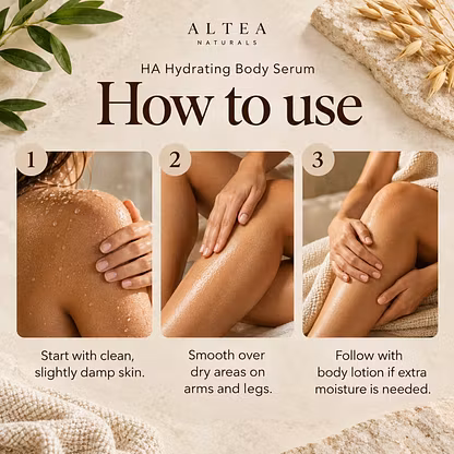 Altea Naturals® HA Hydrating Body Serum — How to use