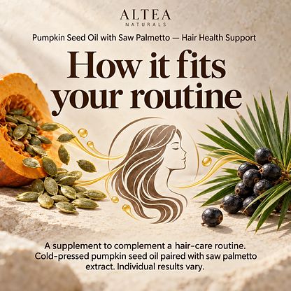 Altea Naturals® Pumpkin Seed Oil with Saw Palmetto — Hair Health Support — Product details