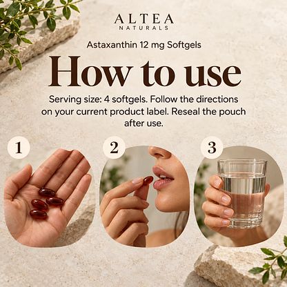 Altea Naturals® Astaxanthin 12 mg Softgels — How to use