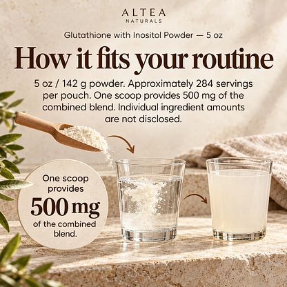 Altea Naturals® Glutathione with Inositol Powder — 5 oz — Product details