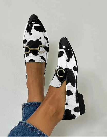 Lucia | Printed Loafers with Buckle