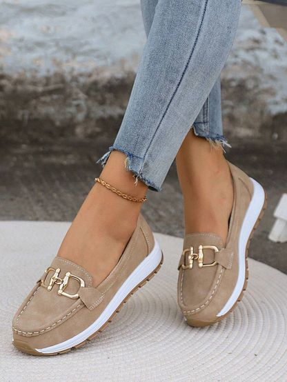 Vittoria | Flat Loafers with Buckle