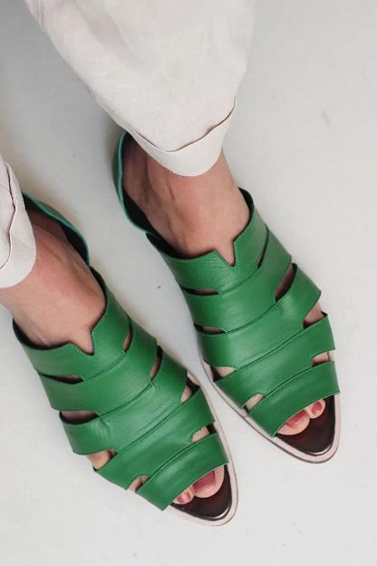 Casual Pointed Peep-Toe Cut-Out Slip-On Flats