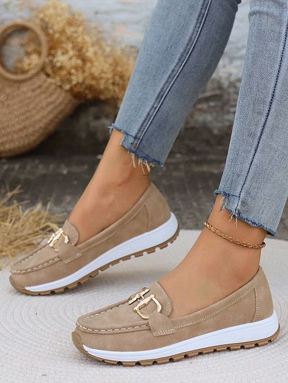 Vittoria | Flat Loafers with Buckle