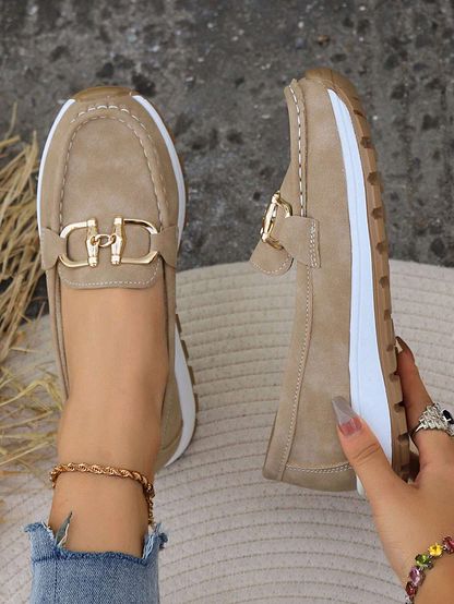 Vittoria | Flat Loafers with Buckle