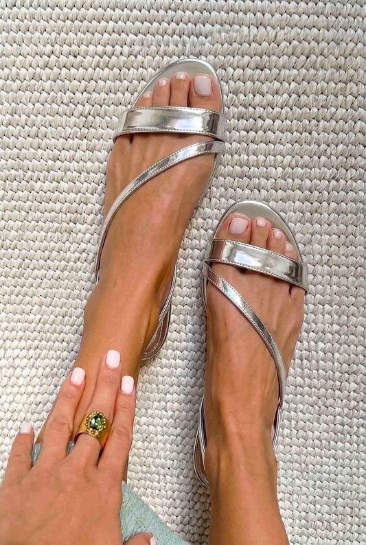 Asymmetric Flat Open-Toe Sandals